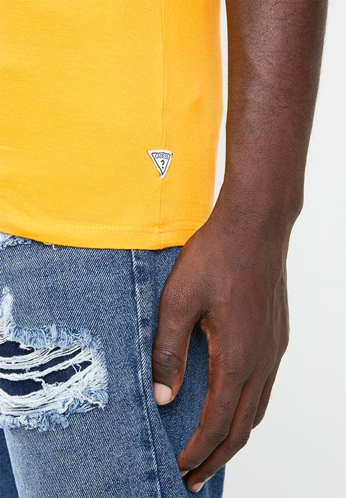 GUESS - Guess black out short sleeve tee - yellow