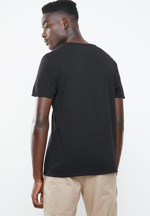 GUESS - Linear ombre short sleeve tee - black