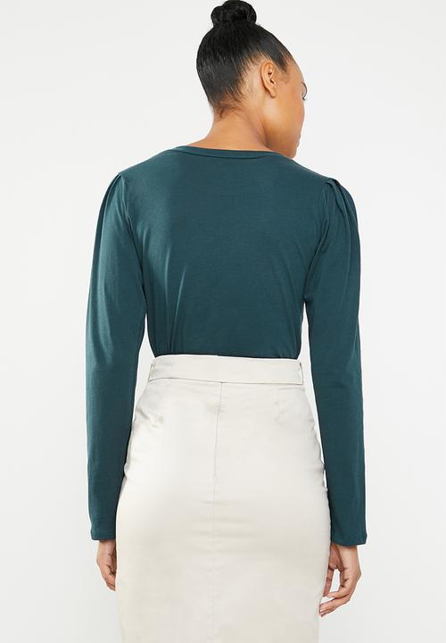 Superbalist - 2 Pack puff sleeve top - grey  & blue 