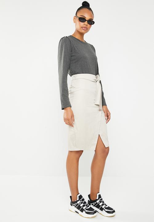 Superbalist - 2 Pack puff sleeve top - grey  & blue 
