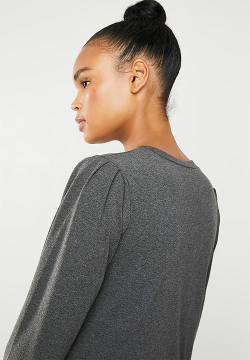 Superbalist - 2 Pack puff sleeve top - grey  & blue 