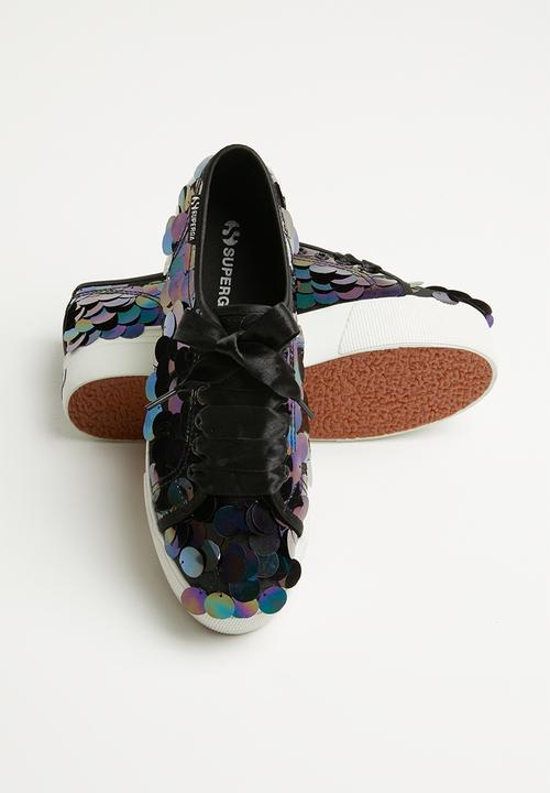 SUPERGA - 2790 Big paillette sequins full flatform - 928 black multi