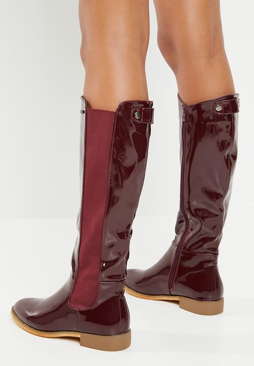 Miss Black - Route 668 boot - burgundy