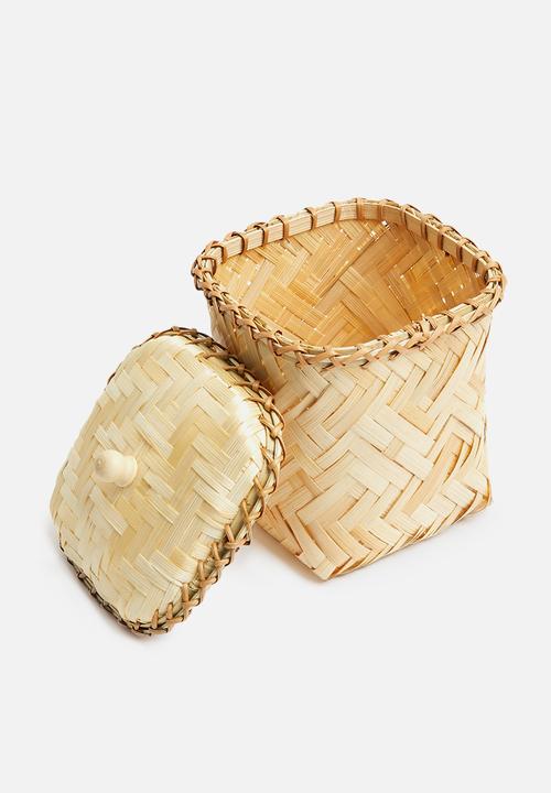 Sixth Floor - Small bamboo basket set of 2 - natural