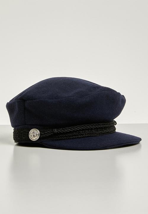 Superbalist - Rope trim baker boy cap -  navy