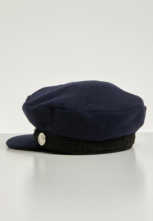 Superbalist - Rope trim baker boy cap -  navy