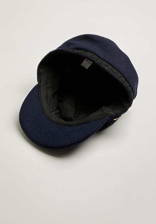 Superbalist - Rope trim baker boy cap -  navy