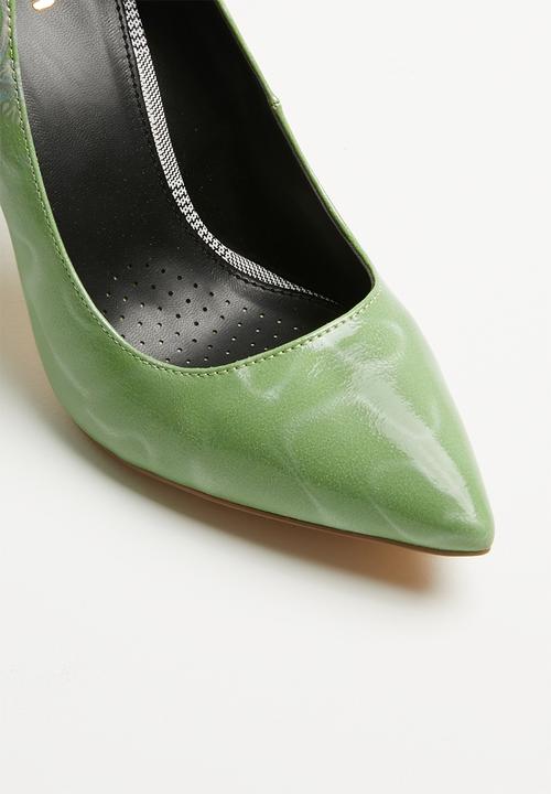 Plum - Zebra print stiletto heel - green