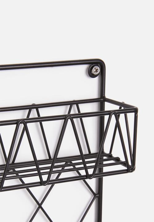 Present Time - Diamond cut kitchen rack - iron matte black