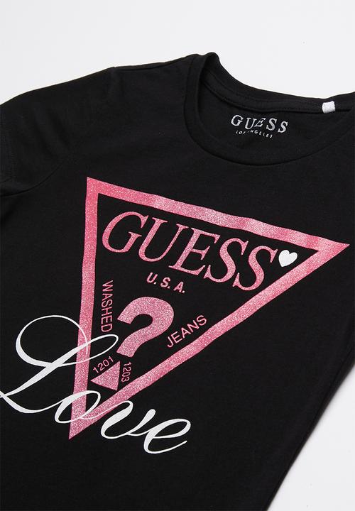 GUESS - Love tri tee - black