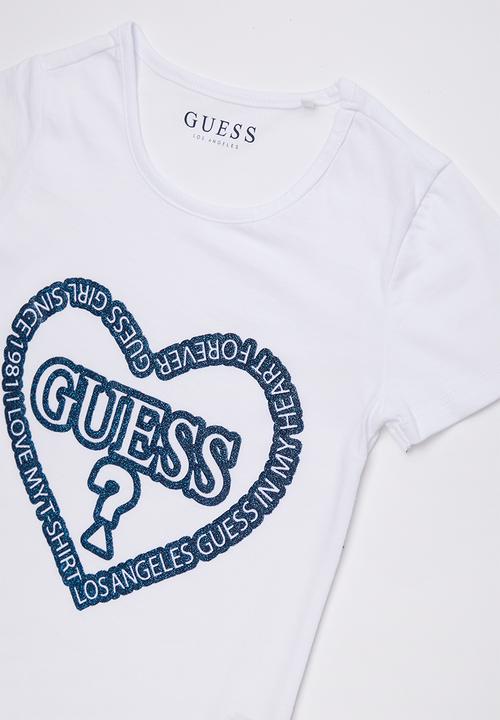 GUESS - Guess heart tee - white