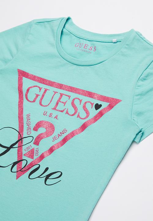 GUESS - Love tri tee - turquoise