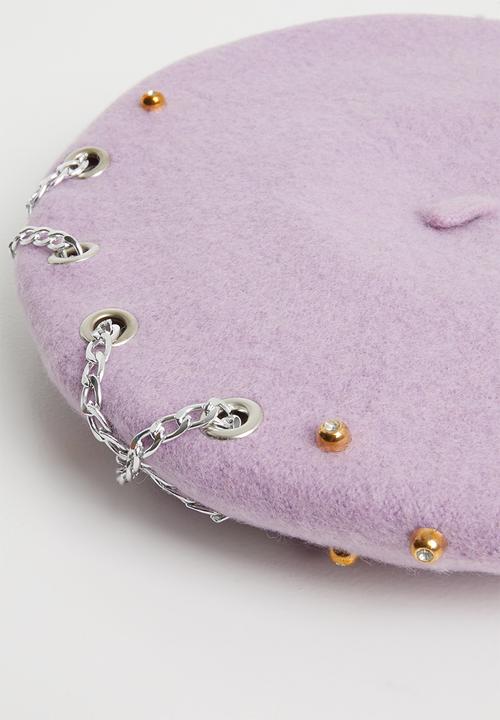 Superbalist - Des chain detail beret - purple