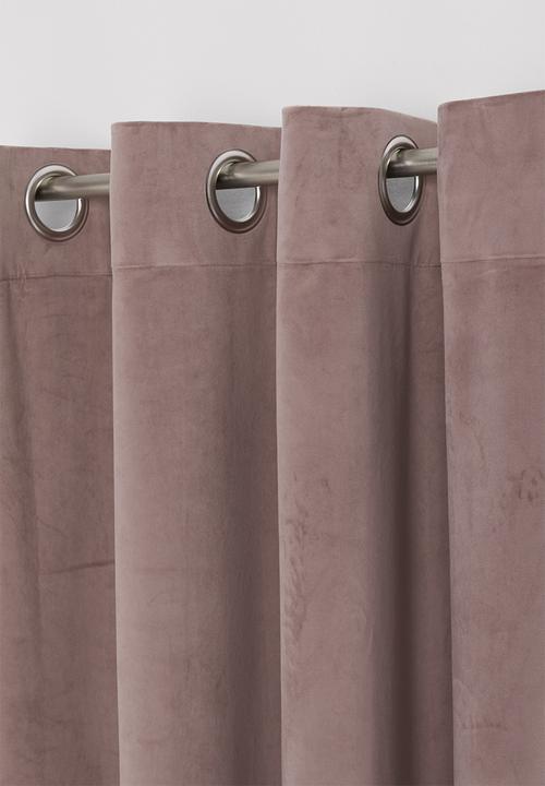 Sixth Floor - Velvet eyelet curtain 2 pack - rose
