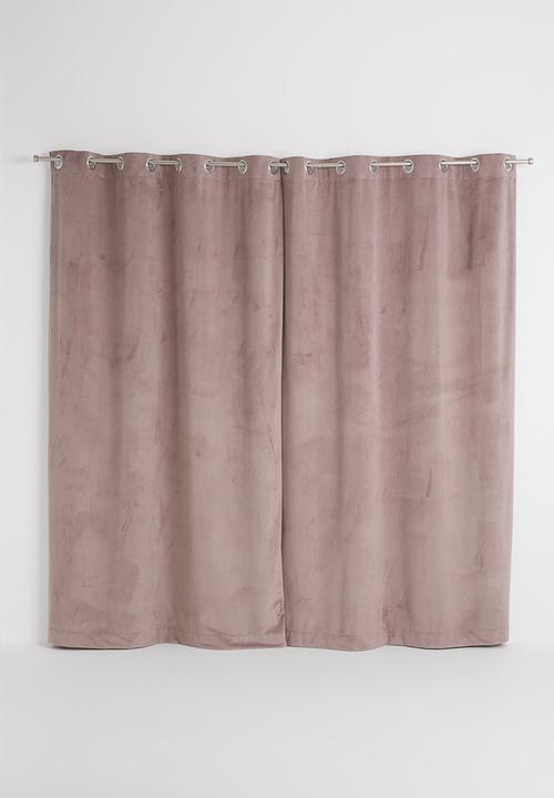 Sixth Floor - Velvet eyelet curtain 2 pack - rose