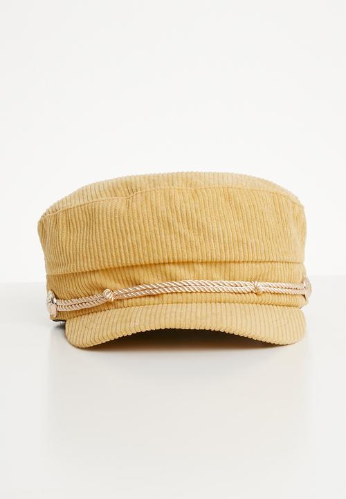 Superbalist - Corduroy baker boy cap - yellow 