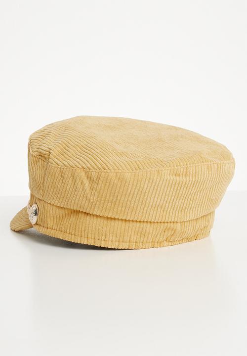 Superbalist - Corduroy baker boy cap - yellow 