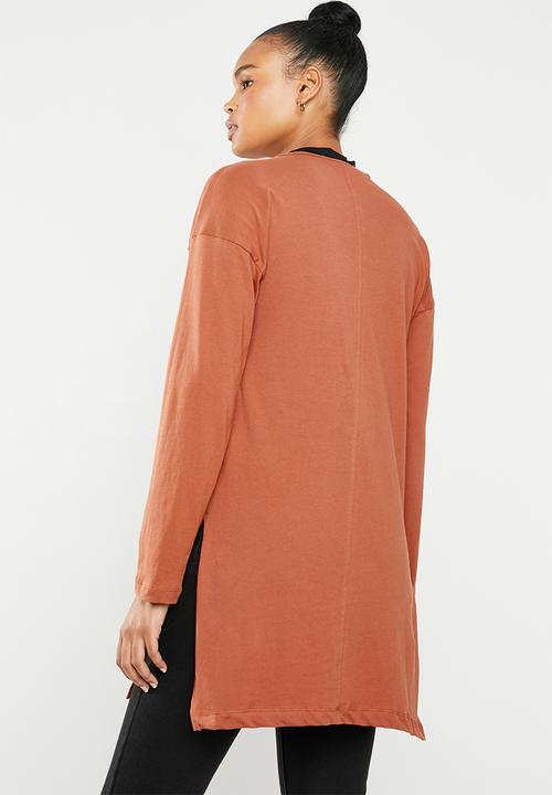 Superbalist - Basic longline tee - rust