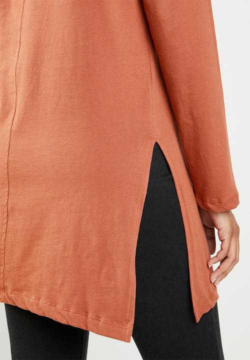 Superbalist - Basic longline tee - rust