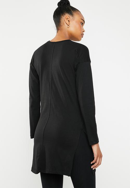 Superbalist - Basic longline tee - black