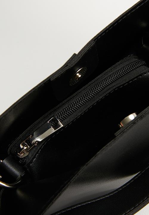 Superbalist - Chain detail tote bag with pouch - black