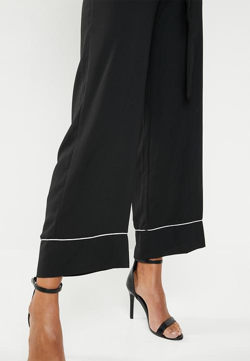 Superbalist - Jumpsuit with contrast - black and white