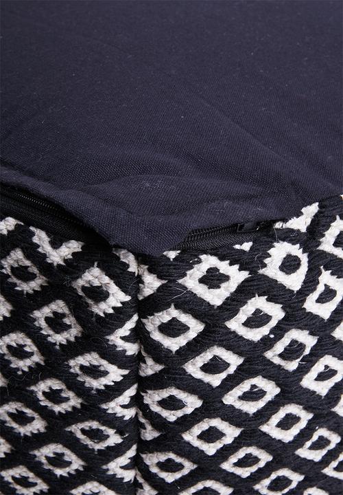 Sixth Floor - Vermont ottoman - black & white 