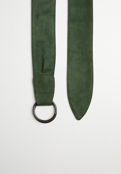 Superbalist - Velvet ring belt - green