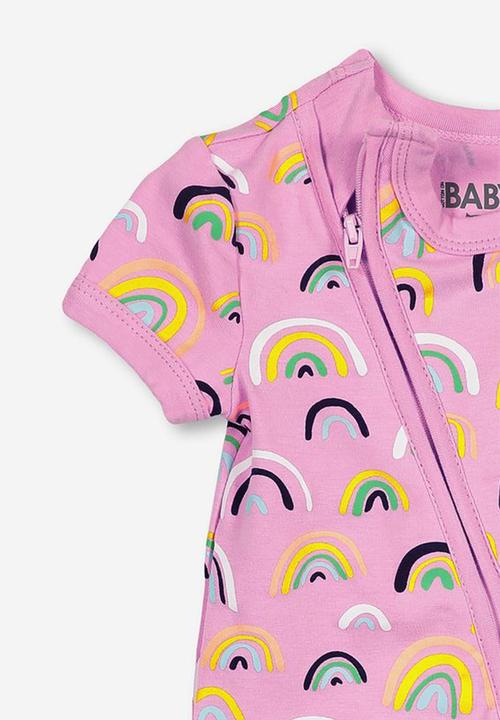 Cotton On - Mini short sleevs zip through romper - multi