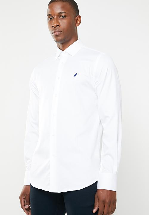 POLO - Custom fit greig shirt - white