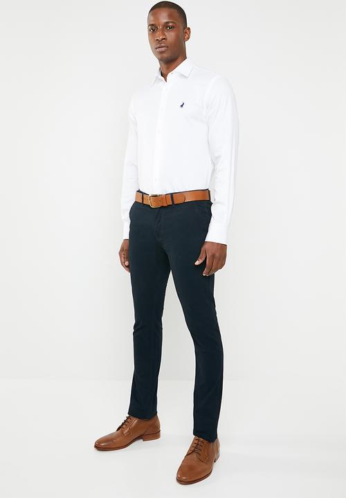 POLO - Custom fit greig shirt - white