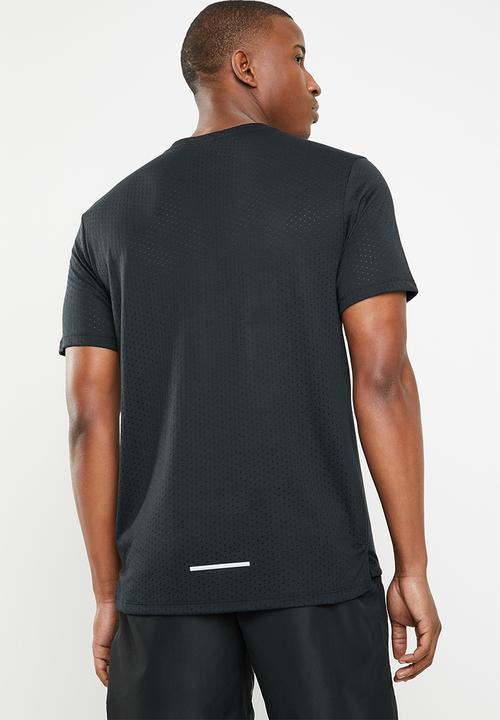 Nike - Breathe rise 365 short sleeve tee - black & silver