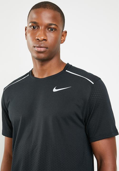 Nike - Breathe rise 365 short sleeve tee - black & silver