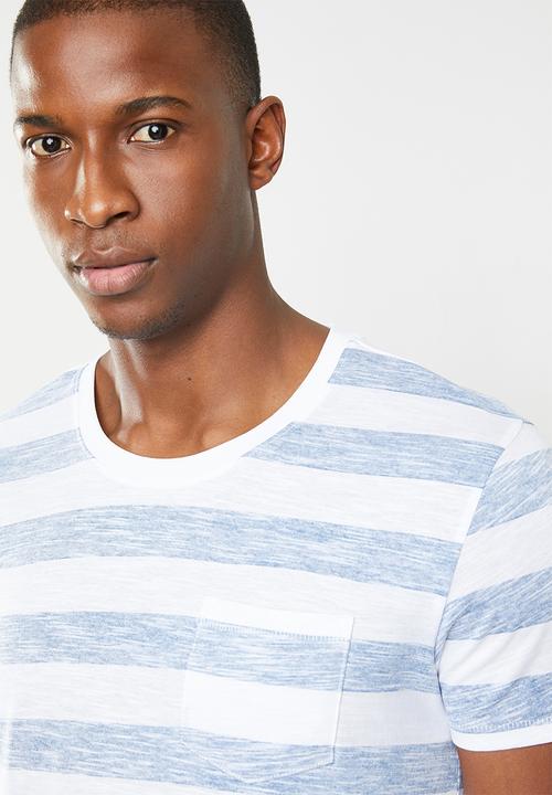 STYLE REPUBLIC - Casual stripe T-shirt - blue & white 