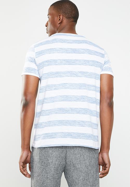 STYLE REPUBLIC - Casual stripe T-shirt - blue & white 