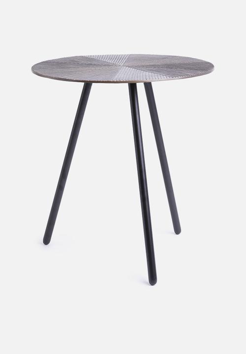 Sixth Floor - Dixon etched side table - brass