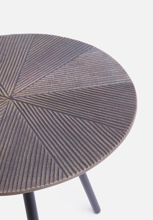 Sixth Floor - Dixon etched side table - brass
