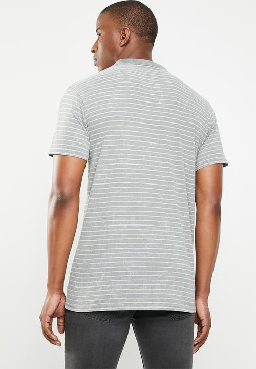 Lizzard - Stripe golfer - grey & beige