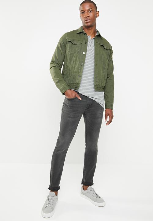 Lizzard - Stripe golfer - grey & beige