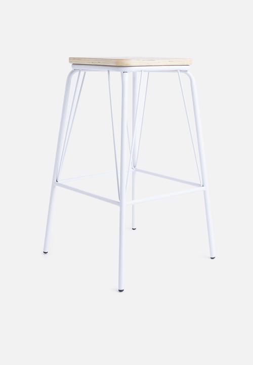 Sixth Floor - Pin counter stool - white