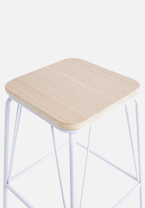 Sixth Floor - Pin counter stool - white