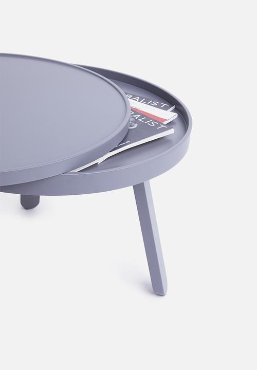 Sixth Floor - Coffee table with tray - grey 