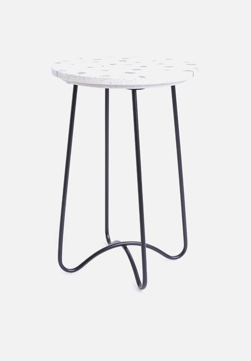 Sixth Floor - Mykonos side table - white 