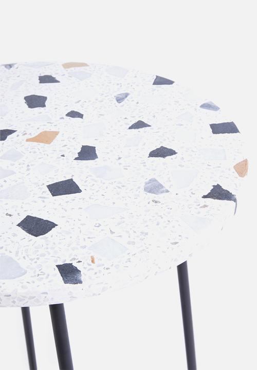 Sixth Floor - Mykonos side table - white 