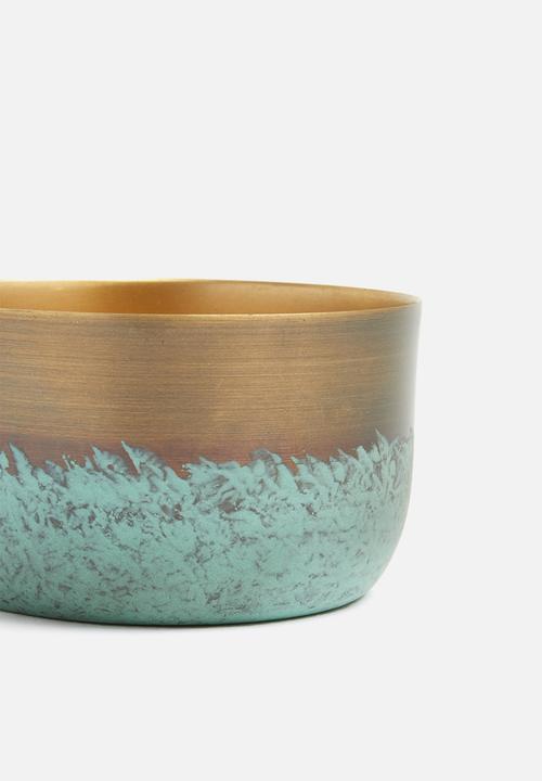 Sixth Floor - Patina bowl set - gold & blue 