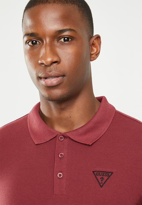 GUESS - Short sleeve core classic golfer - red