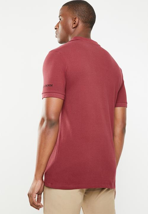 GUESS - Short sleeve core classic golfer - red