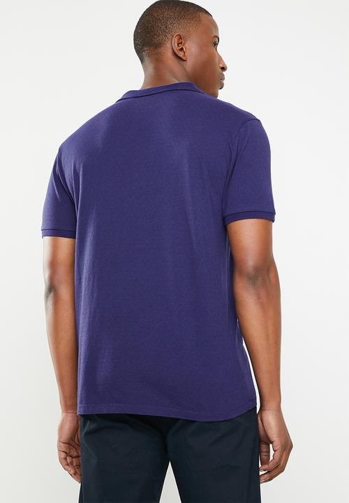 GUESS - Geometric short sleeve polo - blue