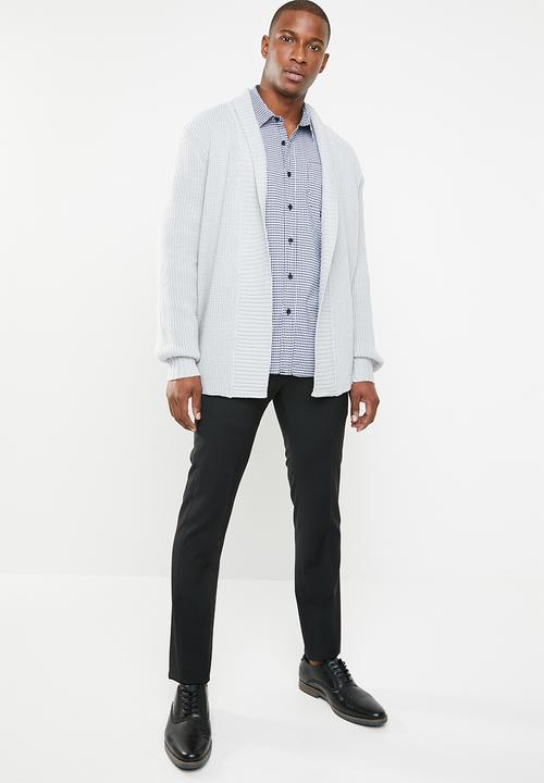 GUESS - Long sleeve gingham check woven - navy & white 