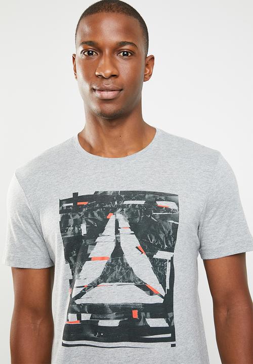 Reebok Classic - Mens glitch tee - grey